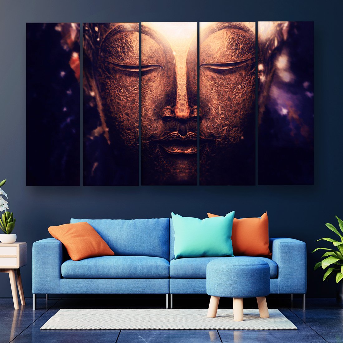Casperme Buddha Wall Painting For Living Room for Bedroom, Hotels & Office Decoration (48W x 30H inches) Casper_HD_MF_401