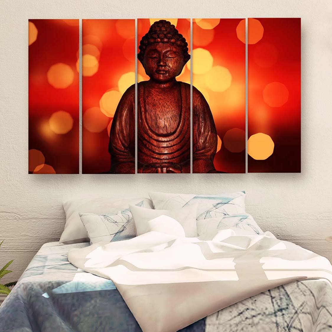 Casperme Buddha Wall Painting For Living Room for Bedroom, Hotels & Office Decoration (48W x 30H inches) Casper_HD_MF_402