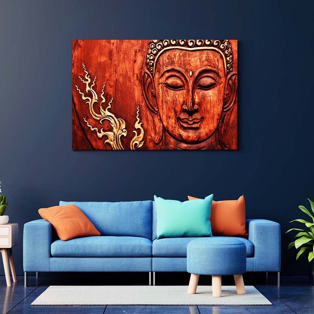 Casperme  Buddha Art Cotton Canvas Wall Painting For Living Room for Bedroom, Hotels & Office Decoration (36×24 inches)