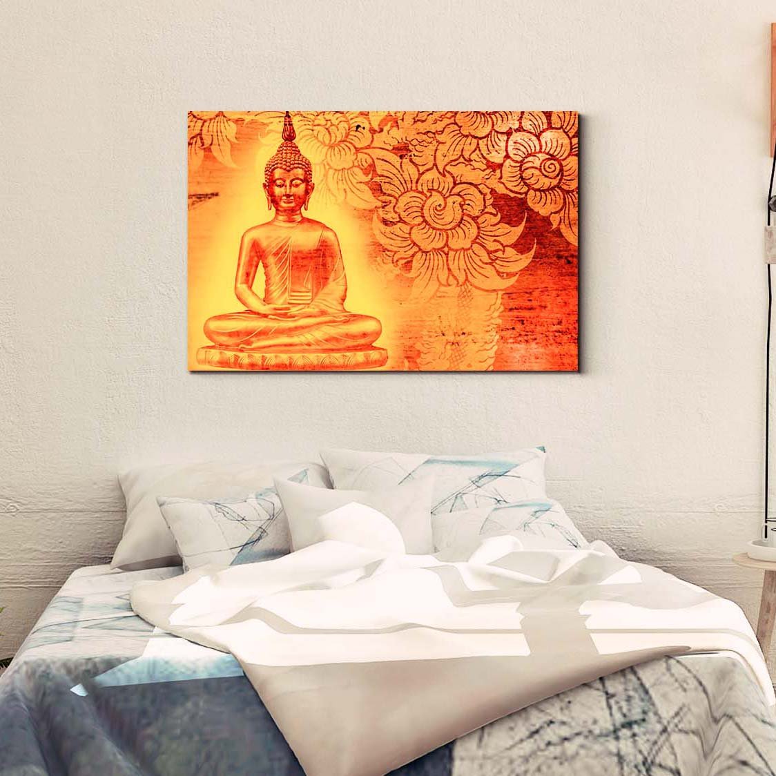 Casperme  Buddha Art Cotton Canvas Wall Painting For Living Room for Bedroom, Hotels & Office Decoration (36×24 inches)