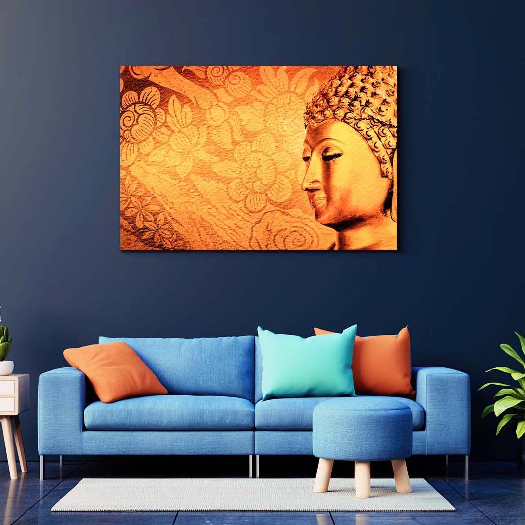 Casperme  Buddha Art Cotton Canvas Wall Painting For Living Room for Bedroom, Hotels & Office Decoration (36×24 inches)