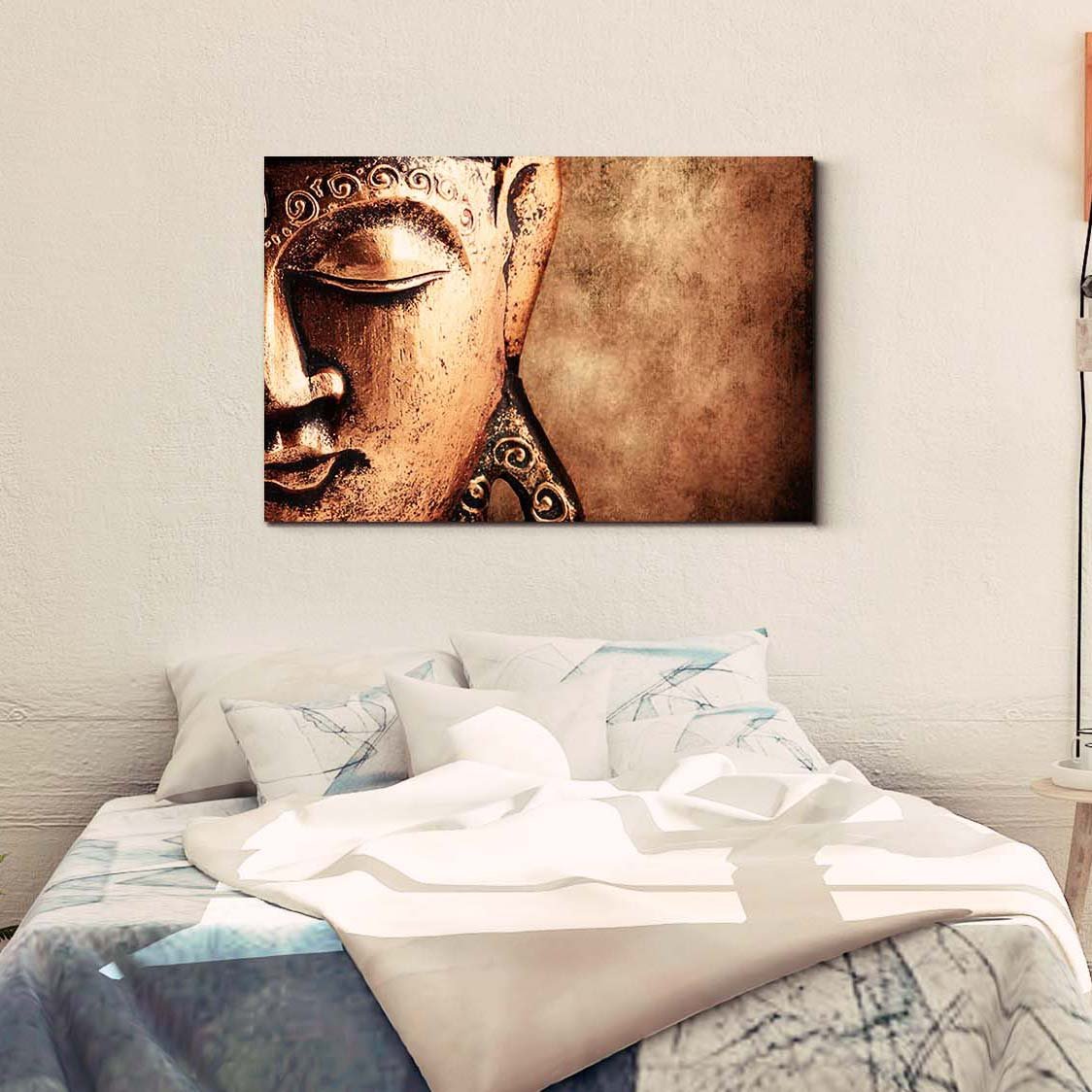 Casperme  Buddha Art Cotton Canvas Wall Painting For Living Room for Bedroom, Hotels & Office Decoration (36×24 inches)