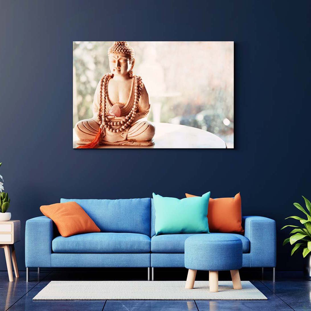 Casperme  Buddha Art Cotton Canvas Wall Painting For Living Room for Bedroom, Hotels & Office Decoration (36×24 inches)