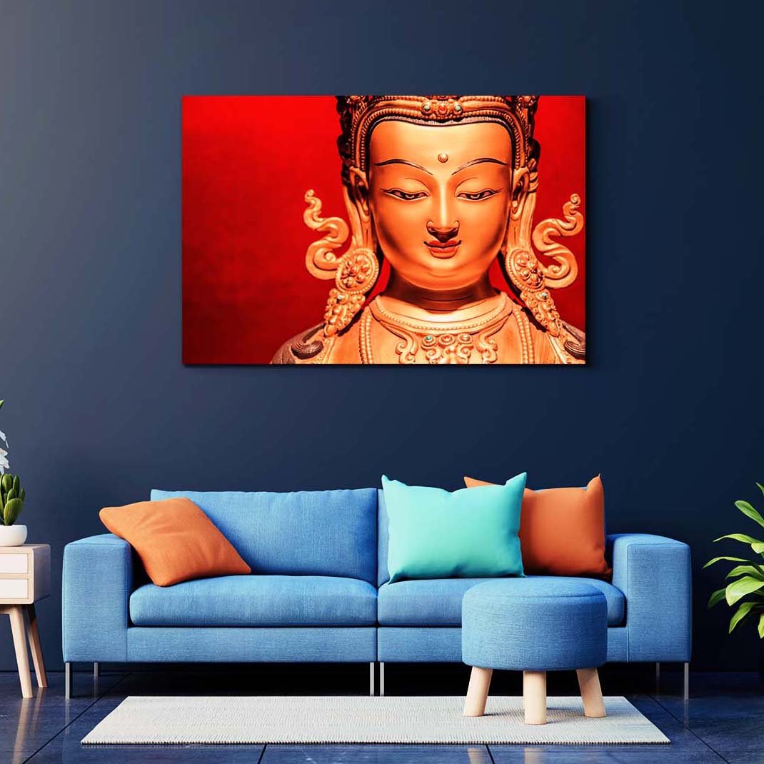 Casperme  Buddha Art Cotton Canvas Wall Painting For Living Room for Bedroom, Hotels & Office Decoration (36×24 inches)