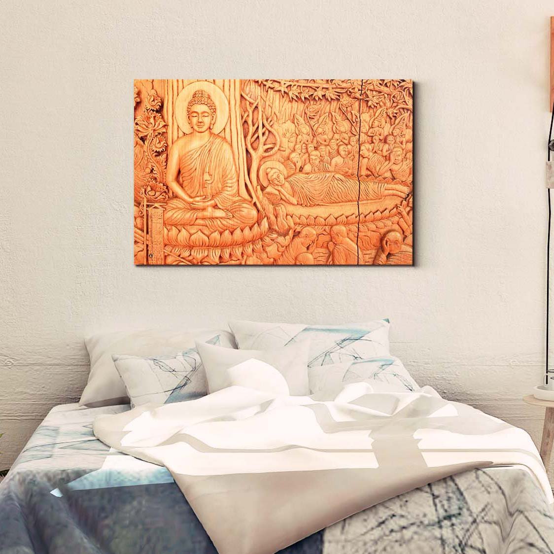 Casperme  Buddha Art Cotton Canvas Wall Painting For Living Room for Bedroom, Hotels & Office Decoration (36×24 inches)