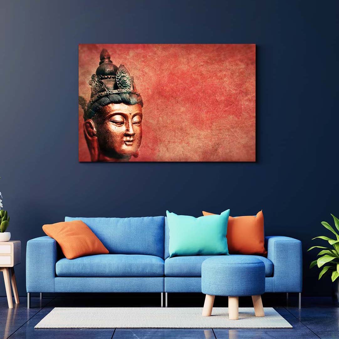 Casperme  Buddha Art Cotton Canvas Wall Painting For Living Room for Bedroom, Hotels & Office Decoration (36×24 inches)