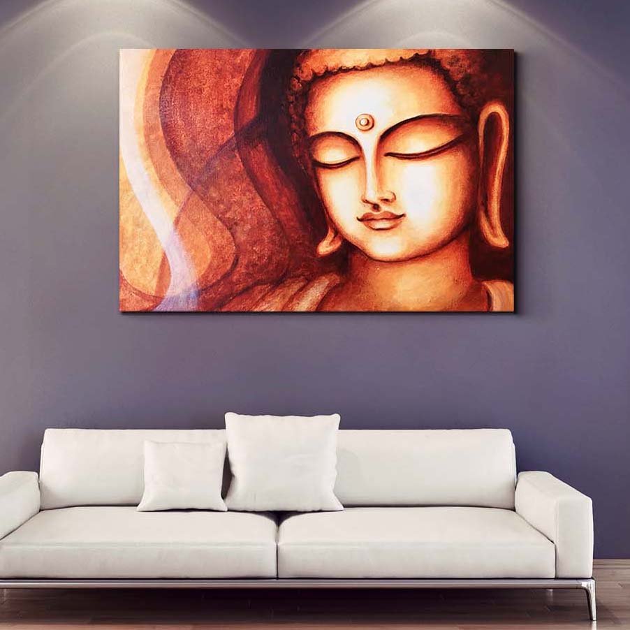 Casperme  Buddha Art Cotton Canvas Wall Painting For Living Room for Bedroom, Hotels & Office Decoration (36×24 inches)