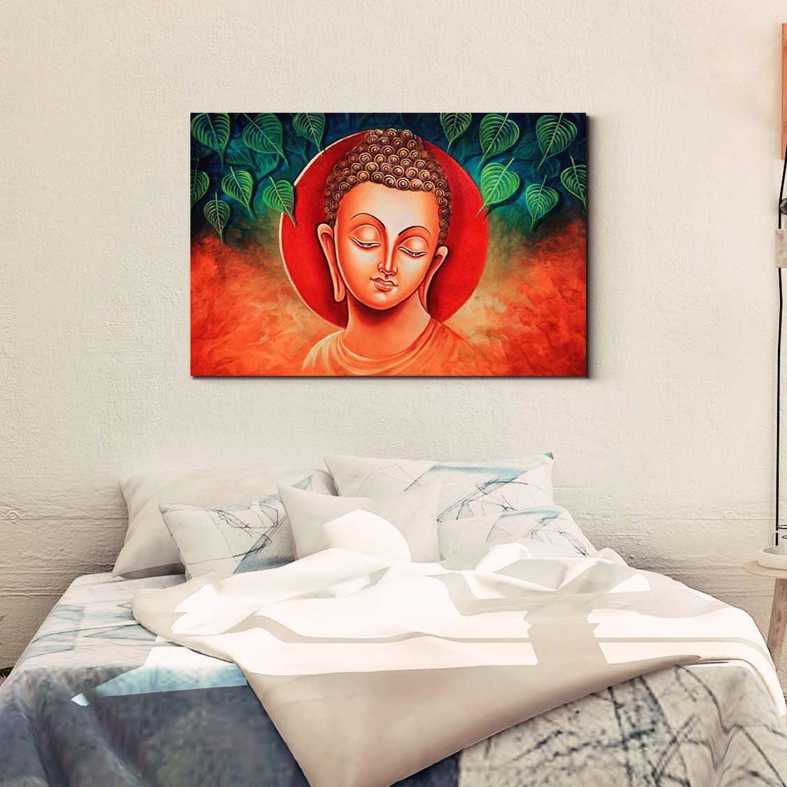 Casperme  Buddha Art Cotton Canvas Wall Painting For Living Room for Bedroom, Hotels & Office Decoration (36×24 inches)