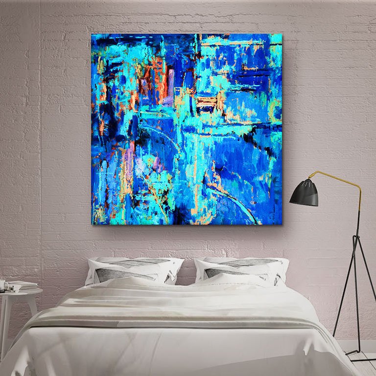 Casperme Modern Abstract Art Cotton Canvas Wall Painting For Living Room for Bedroom, Hotels & Office Decoration (30×30 inches)