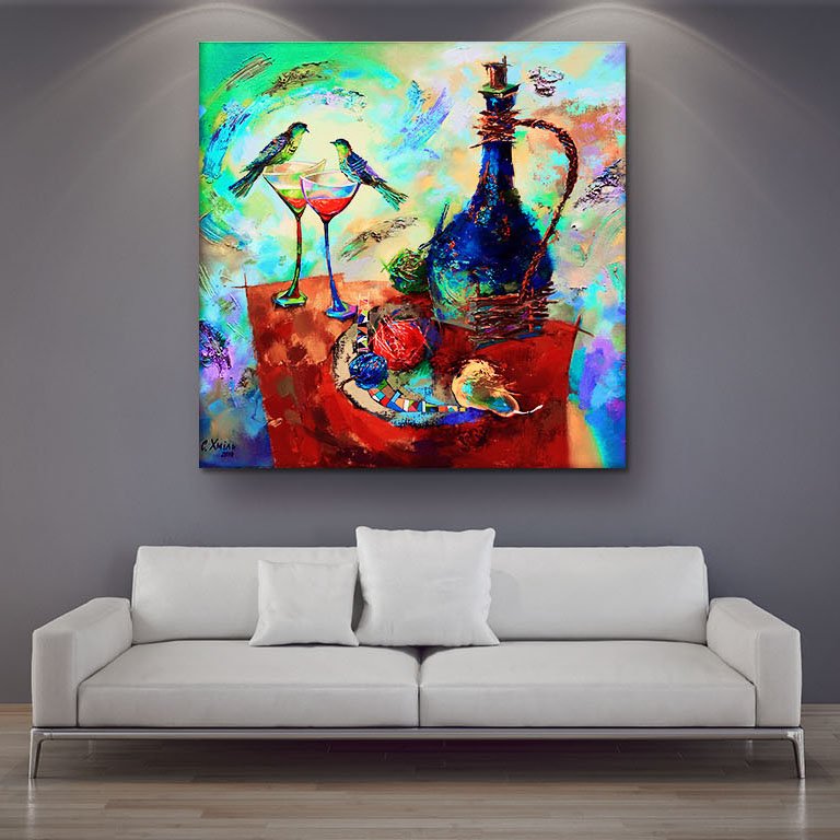 Casperme Modern Abstract Art Cotton Canvas Wall Painting For Living Room for Bedroom, Hotels & Office Decoration (30×30 inches)