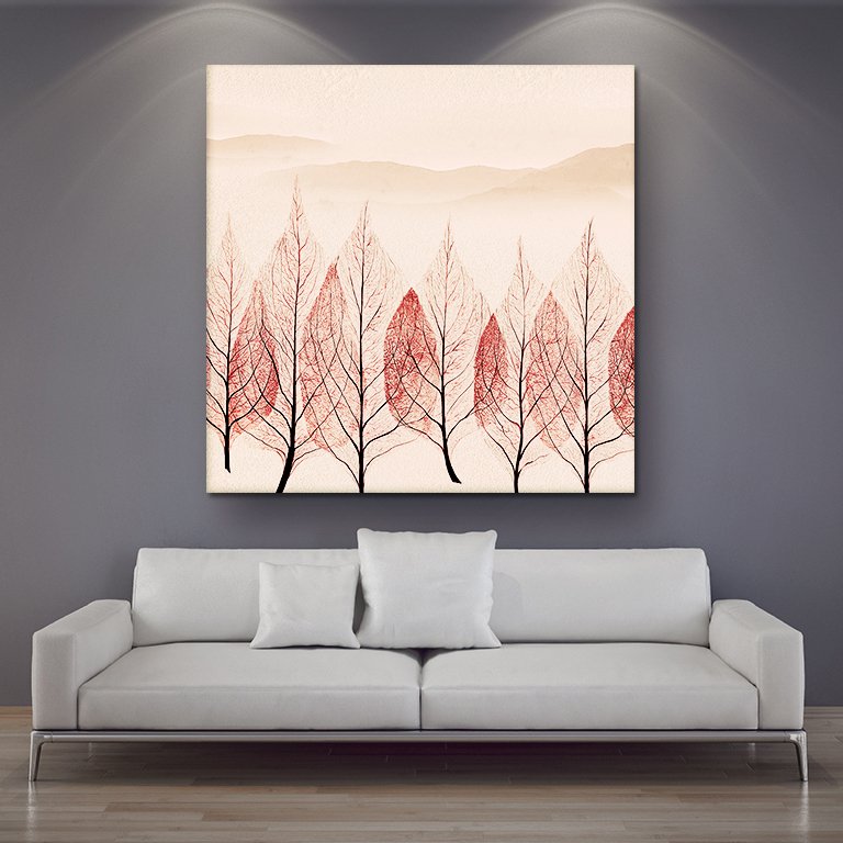 Casperme Floral Modern Abstract Art Cotton Canvas Wall Painting For Living Room for Bedroom, Hotels & Office Decoration (30×30 inches)