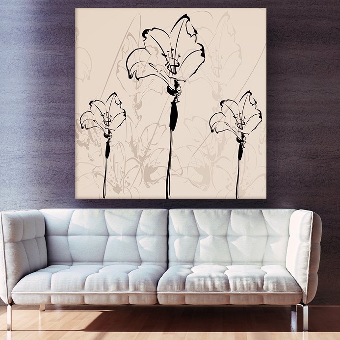 Casperme Floral Modern Abstract Art Cotton Canvas Wall Painting For Living Room for Bedroom, Hotels & Office Decoration (30×30 inches)