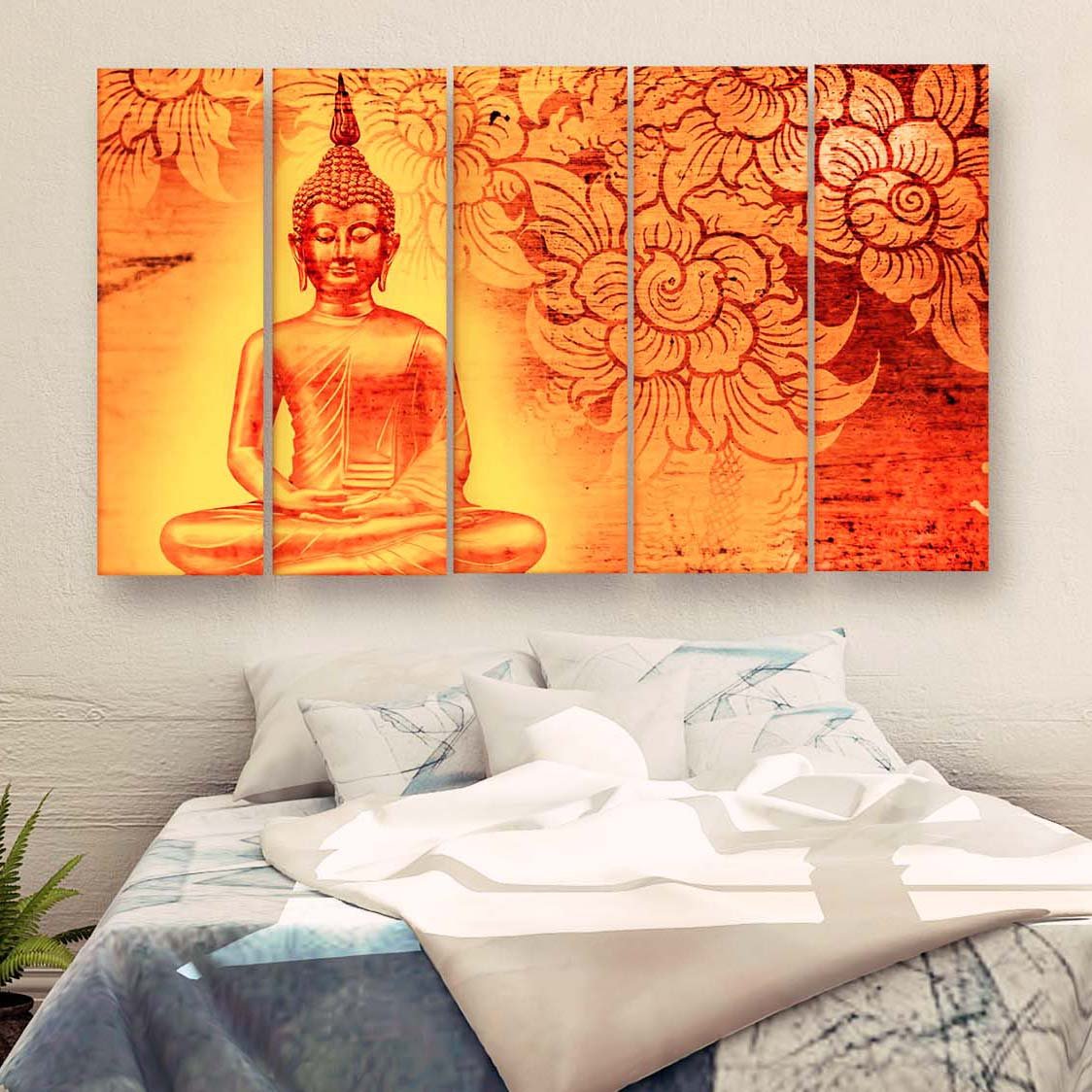 Casperme Buddha Wall Painting For Living Room for Bedroom, Hotels & Office Decoration (48×30 inhes)