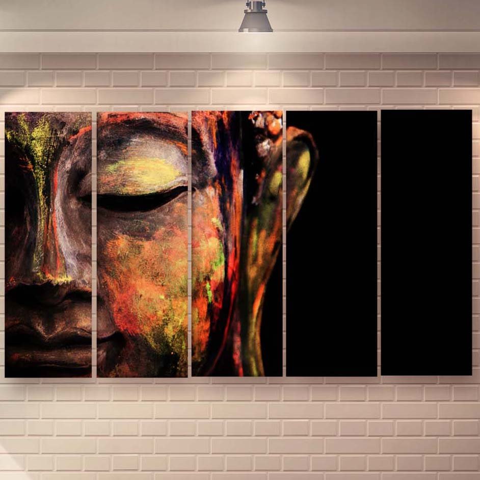 Casperme Buddha Wall Painting For Living Room for Bedroom, Hotels & Office Decoration (48×30 inhes)