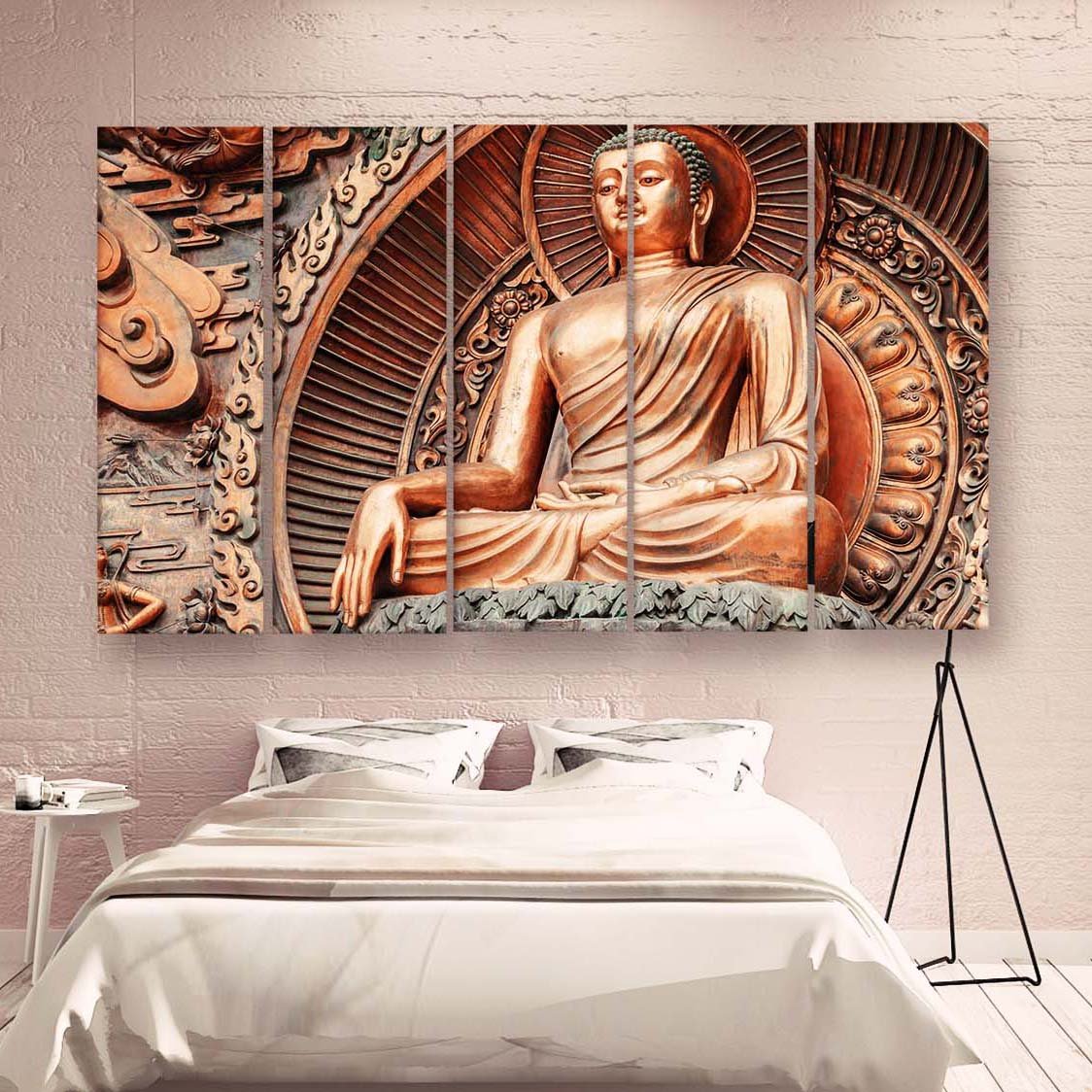 Casperme Buddha Wall Painting For Living Room for Bedroom, Hotels & Office Decoration (48×30 inhes)