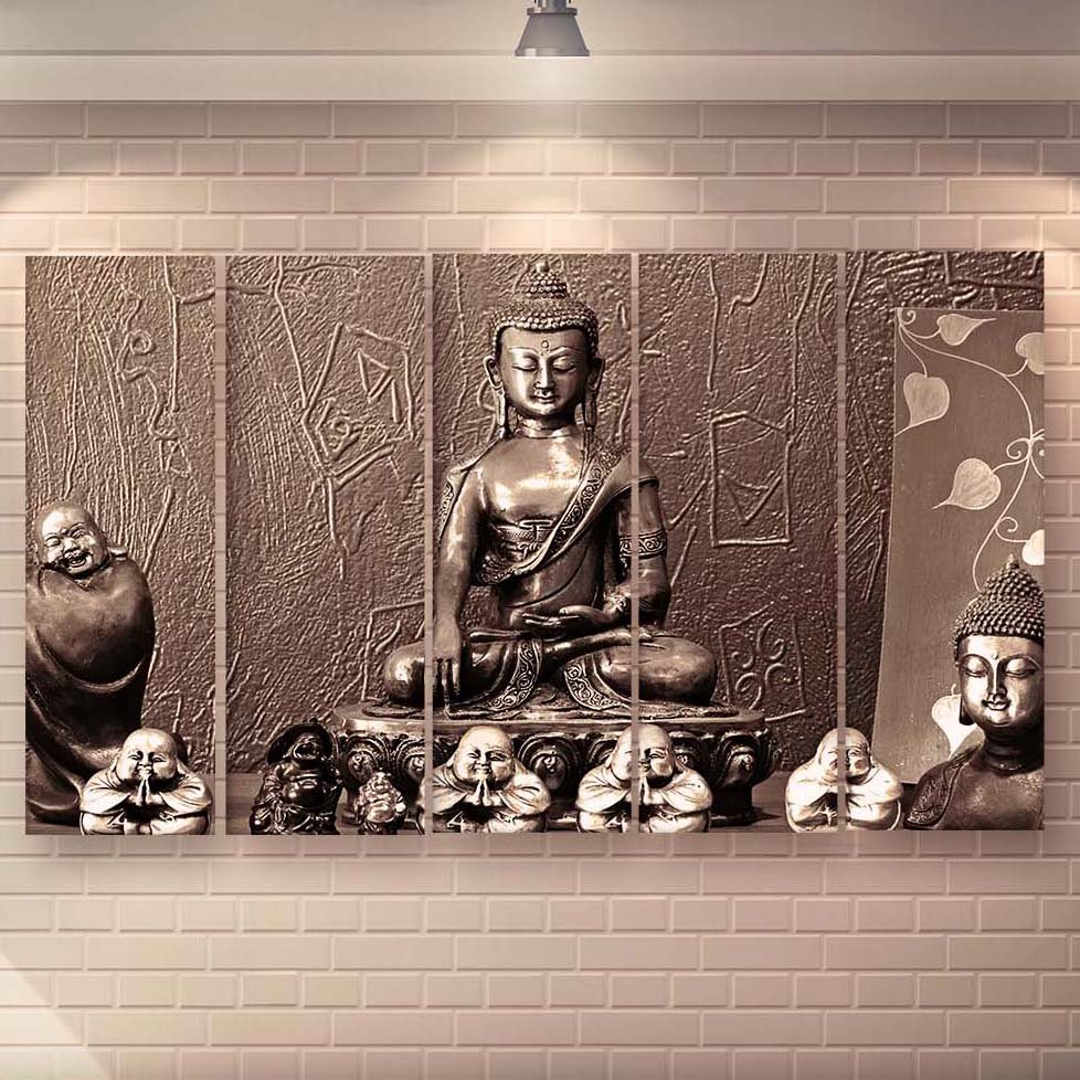 Casperme Buddha Wall Painting For Living Room for Bedroom, Hotels & Office Decoration (48×30 inhes)