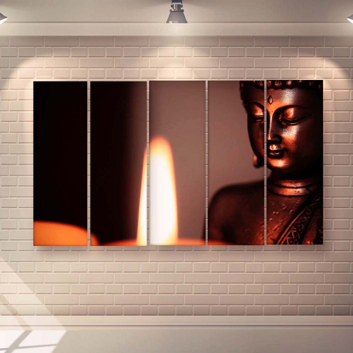 Casperme Buddha Wall Painting For Living Room for Bedroom, Hotels & Office Decoration (48×30 inhes)