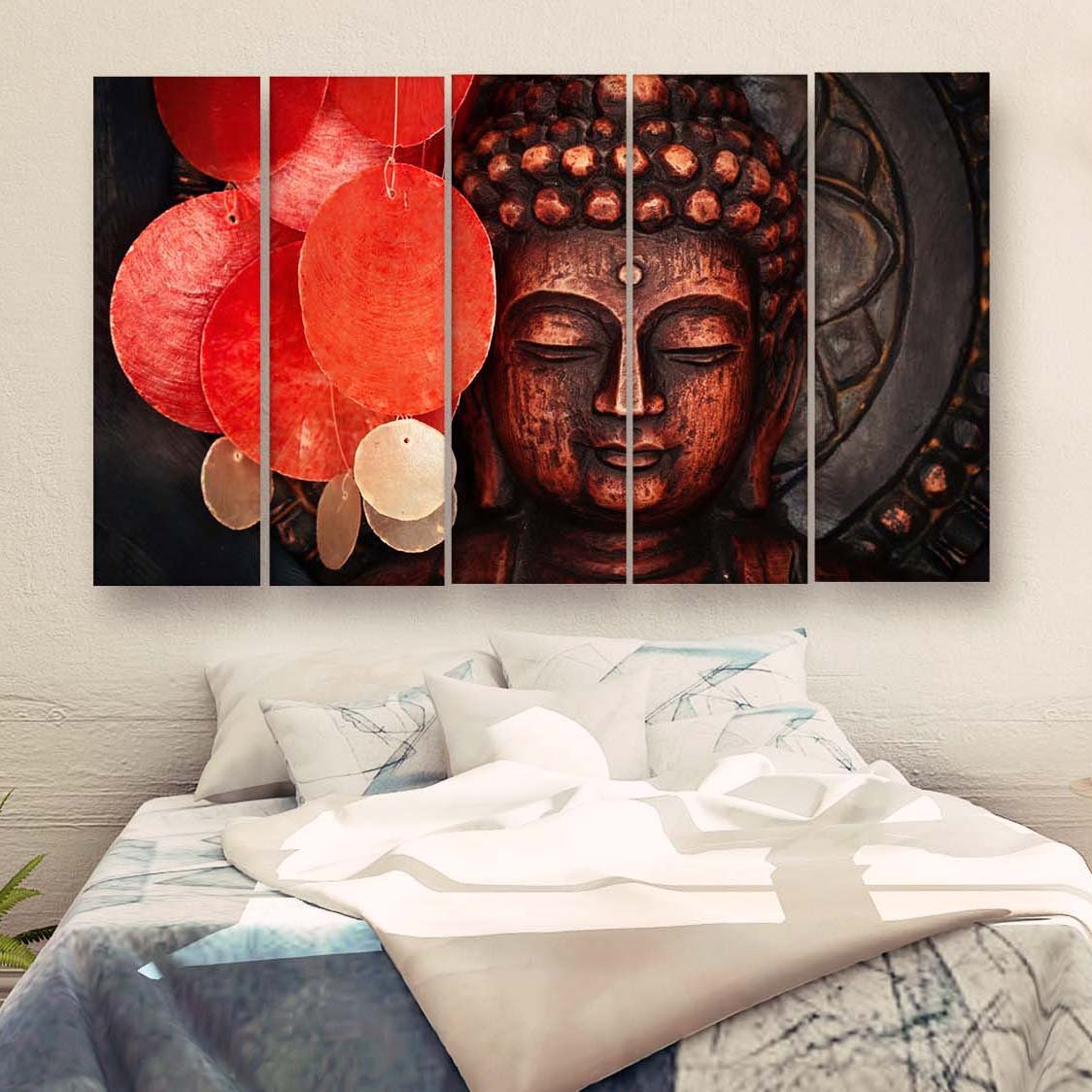 Casperme Buddha Wall Painting For Living Room for Bedroom, Hotels & Office Decoration (48×30 inhes)