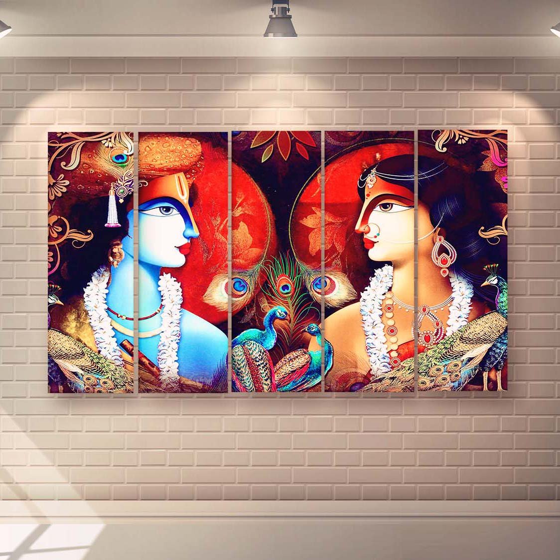 Casperme Radha Krishna Wall Painting For Living Room for Bedroom, Hotels & Office Decoration (48×30 inhes)