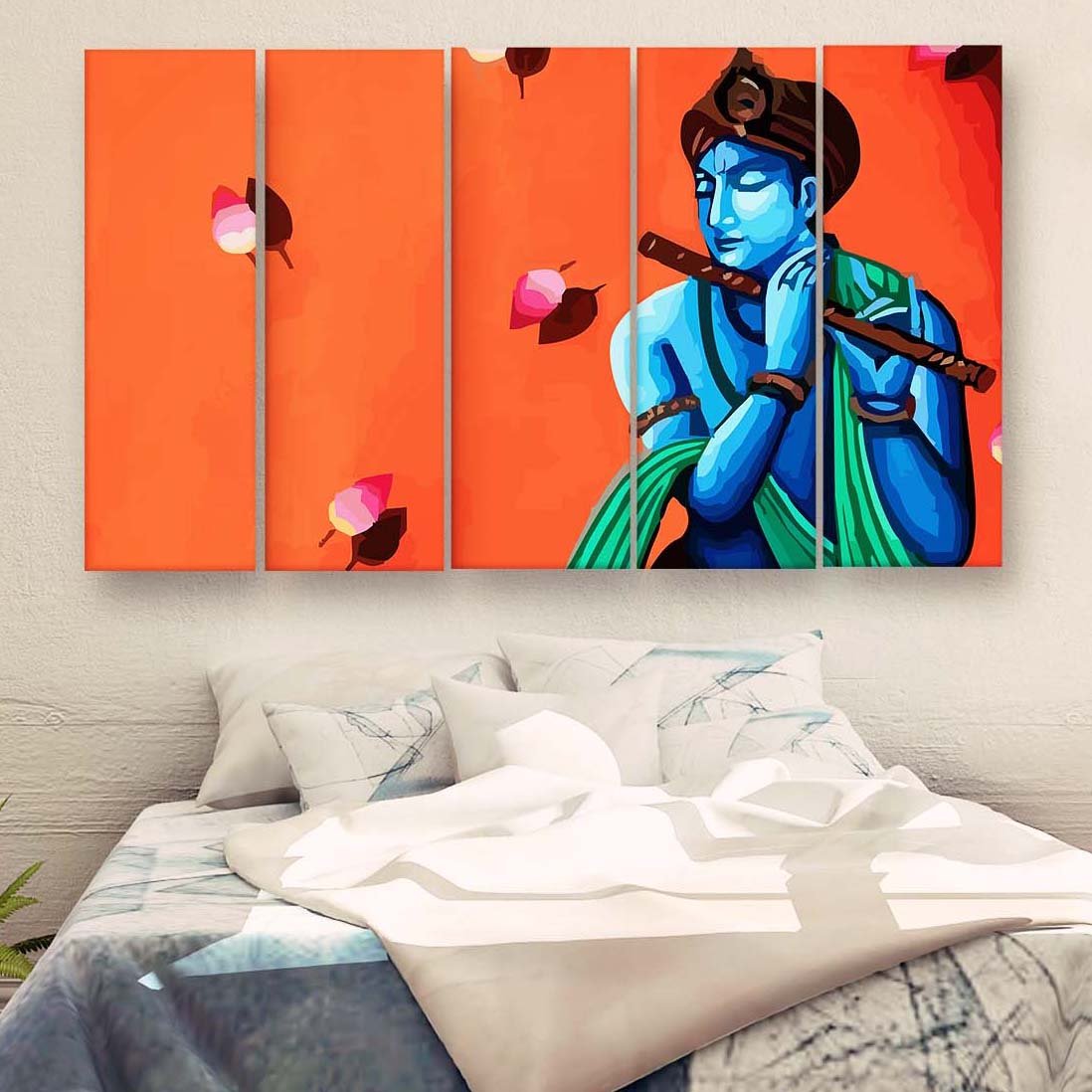 Casperme Radha Krishna Wall Painting For Living Room for Bedroom, Hotels & Office Decoration (48×30 inhes)