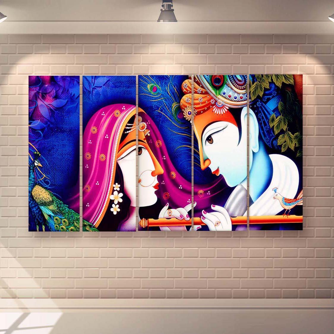 Casperme Radha Krishna Wall Painting For Living Room for Bedroom, Hotels & Office Decoration (48×30 inhes)