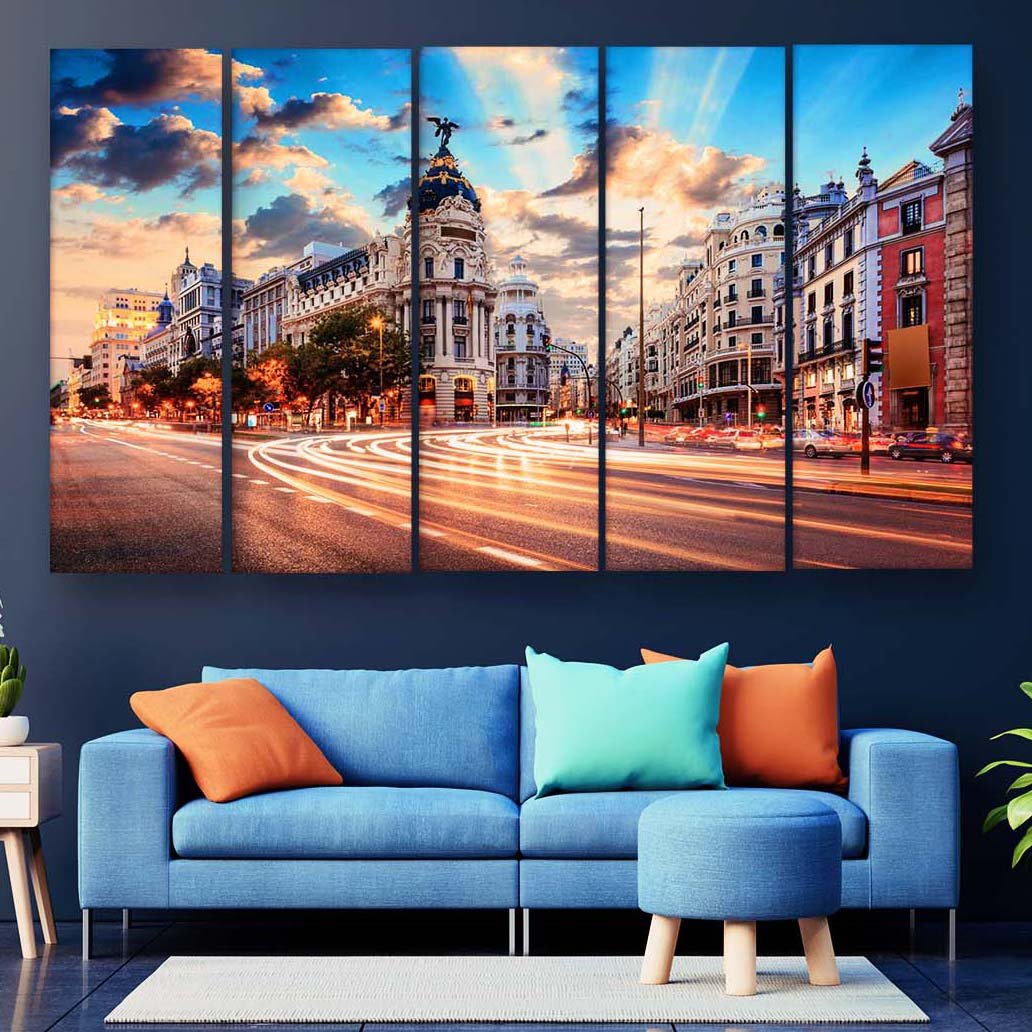Casperme Beautiful Skyline  Wall Painting For Living Room for Bedroom, Hotels & Office Decoration (48×30 inhes)