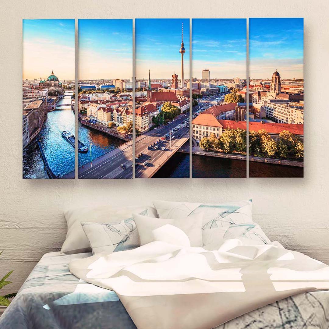 Casperme Beautiful Skyline  Wall Painting For Living Room for Bedroom, Hotels & Office Decoration (48×30 inhes)