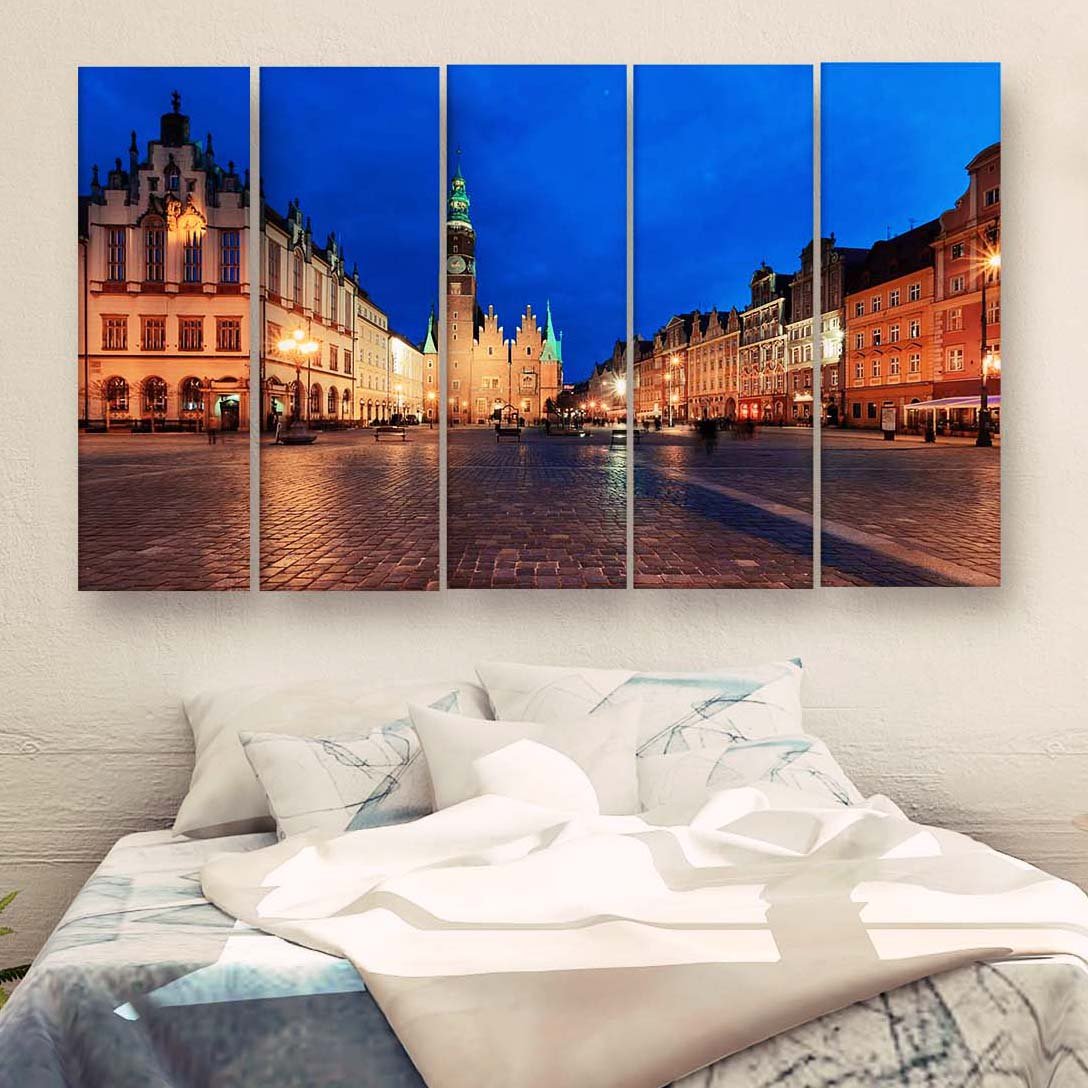 Casperme Beautiful Skyline  Wall Painting For Living Room for Bedroom, Hotels & Office Decoration (48×30 inhes)