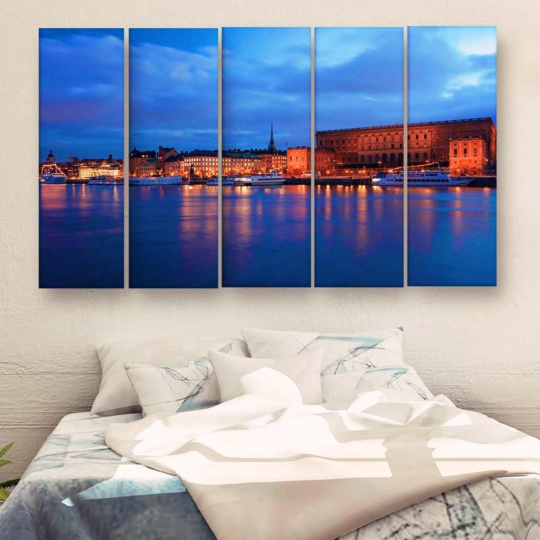 Casperme Beautiful Skyline  Wall Painting For Living Room for Bedroom, Hotels & Office Decoration (48×30 inhes)