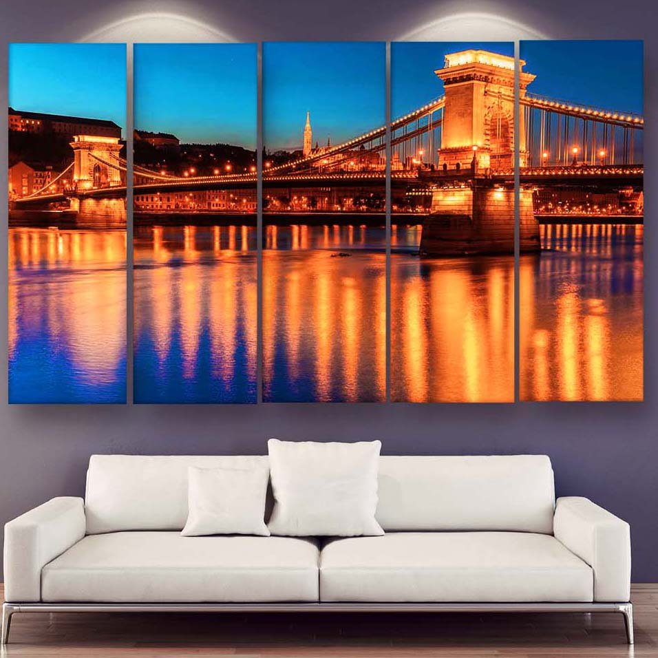 Casperme Beautiful Skyline  Wall Painting For Living Room for Bedroom, Hotels & Office Decoration (48×30 inhes)