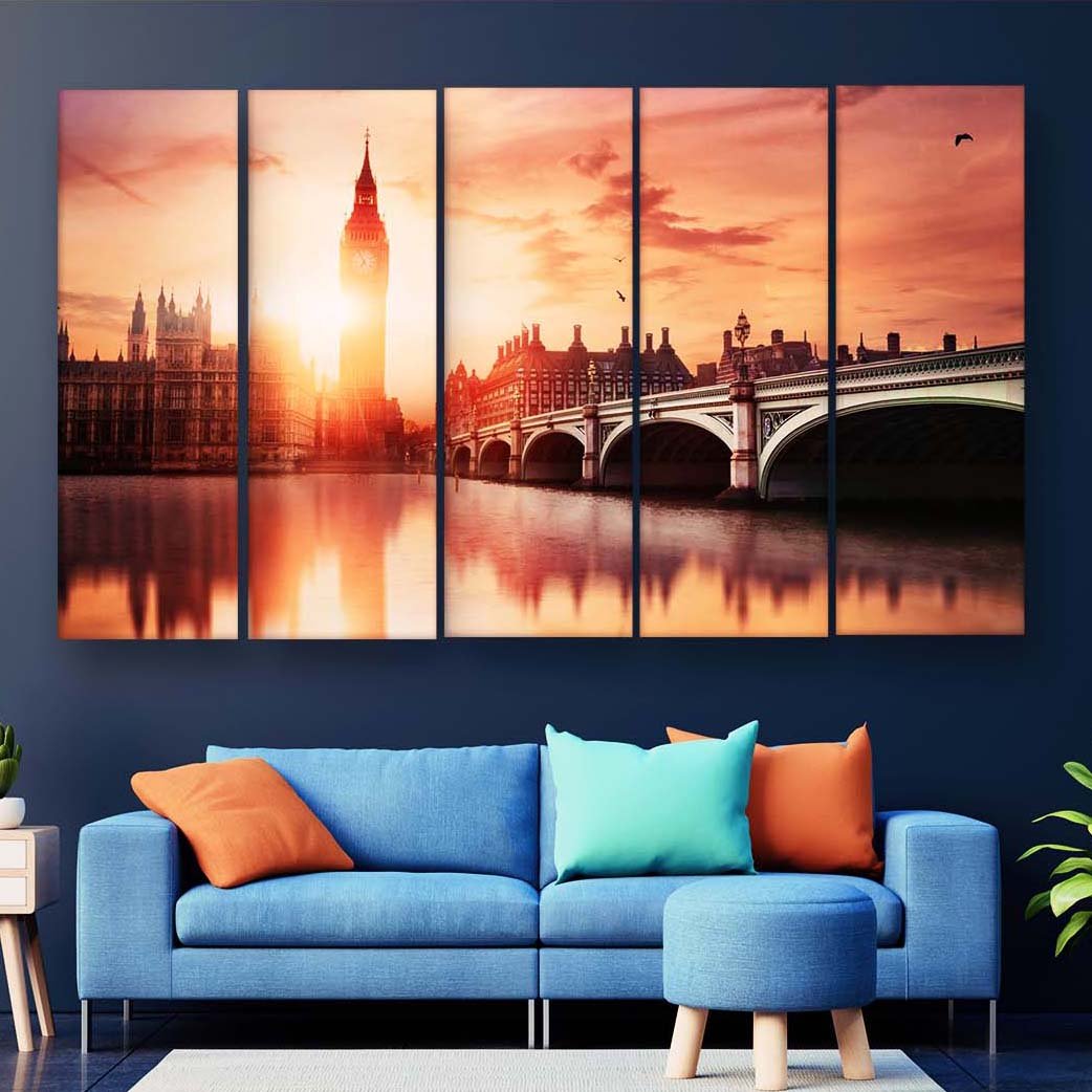 Casperme Beautiful Skyline  Wall Painting For Living Room for Bedroom, Hotels & Office Decoration (48×30 inhes)