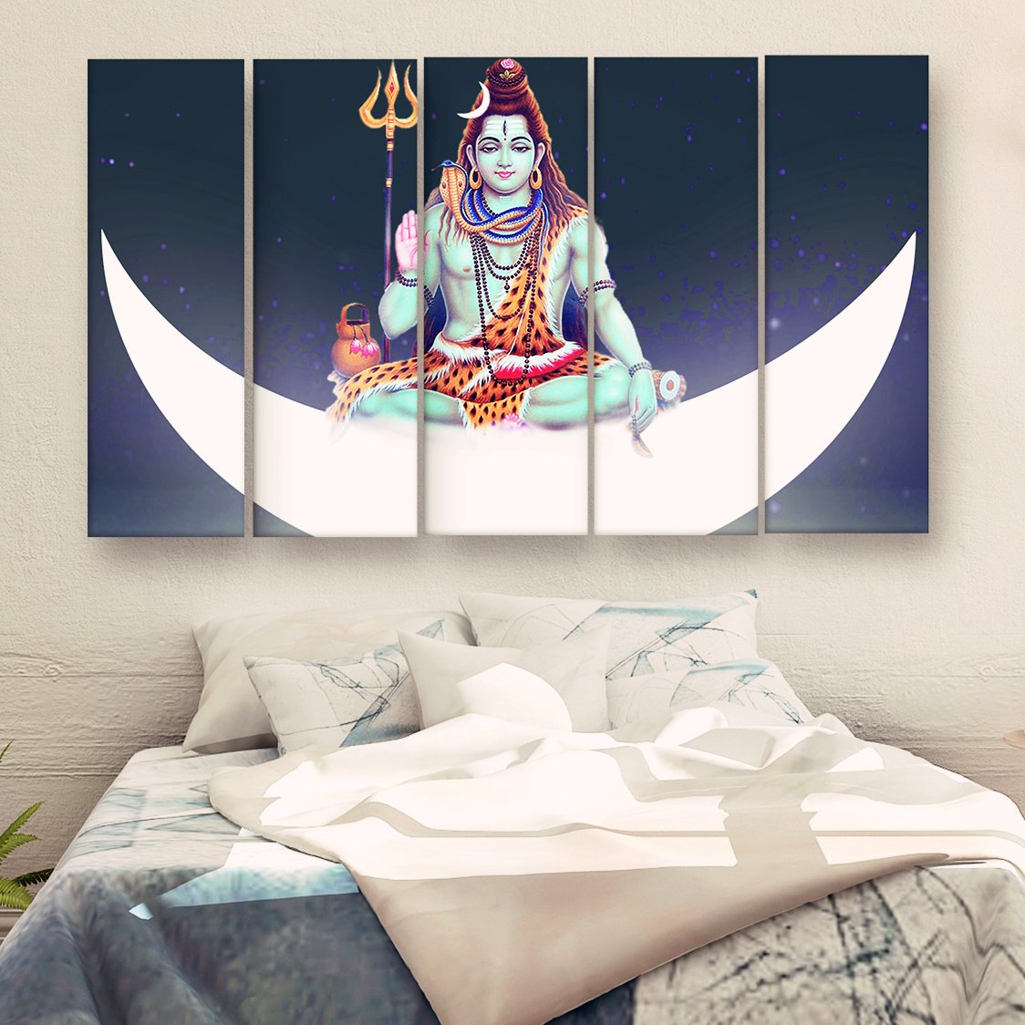 Casperme Shiva Mahadev Wall Painting For Living Room for Bedroom, Hotels & Office Decoration (48×30 inhes)