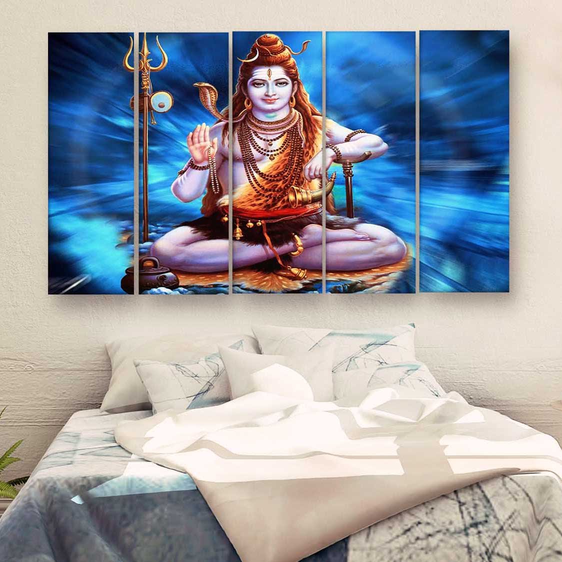 Casperme Shiva Mahadev Wall Painting For Living Room for Bedroom, Hotels & Office Decoration (48×30 inhes)