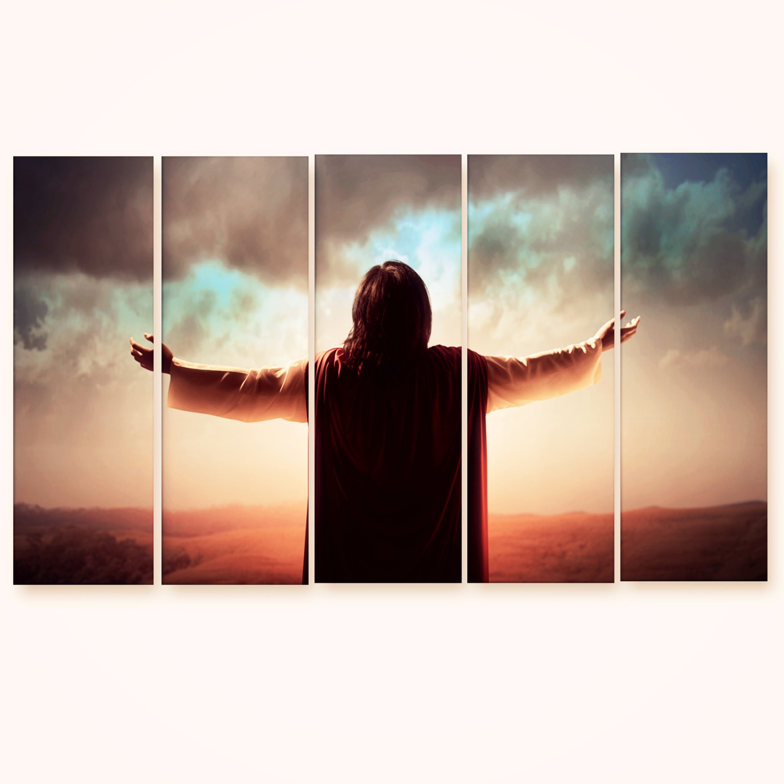 Casperme Lord Jesus Yeshu Wall Painting For Living Room for Bedroom, Hotels & Office Decoration (48×30 inhes)