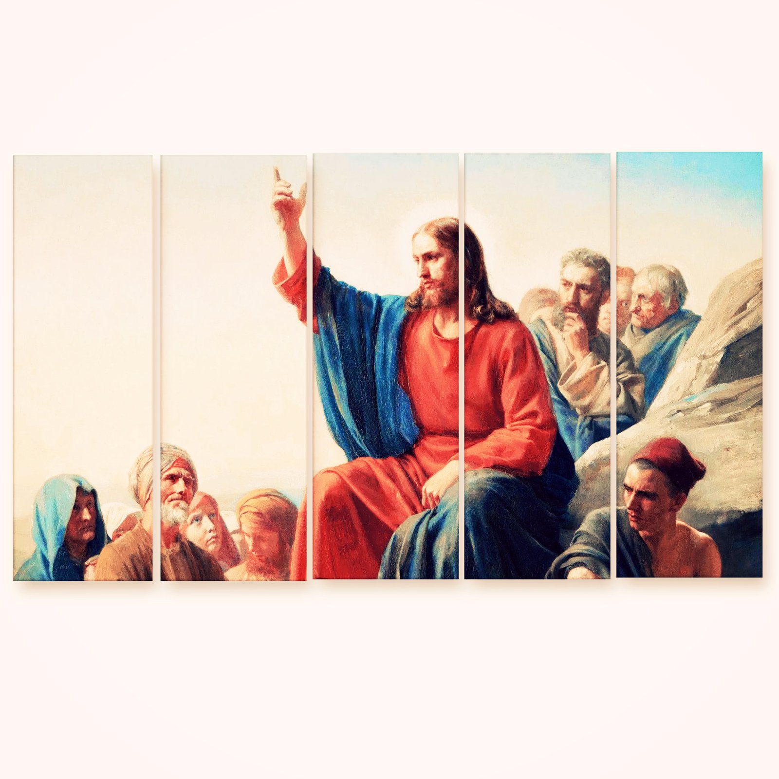 Casperme Lord Jesus Yeshu Wall Painting For Living Room for Bedroom, Hotels & Office Decoration (48×30 inhes)