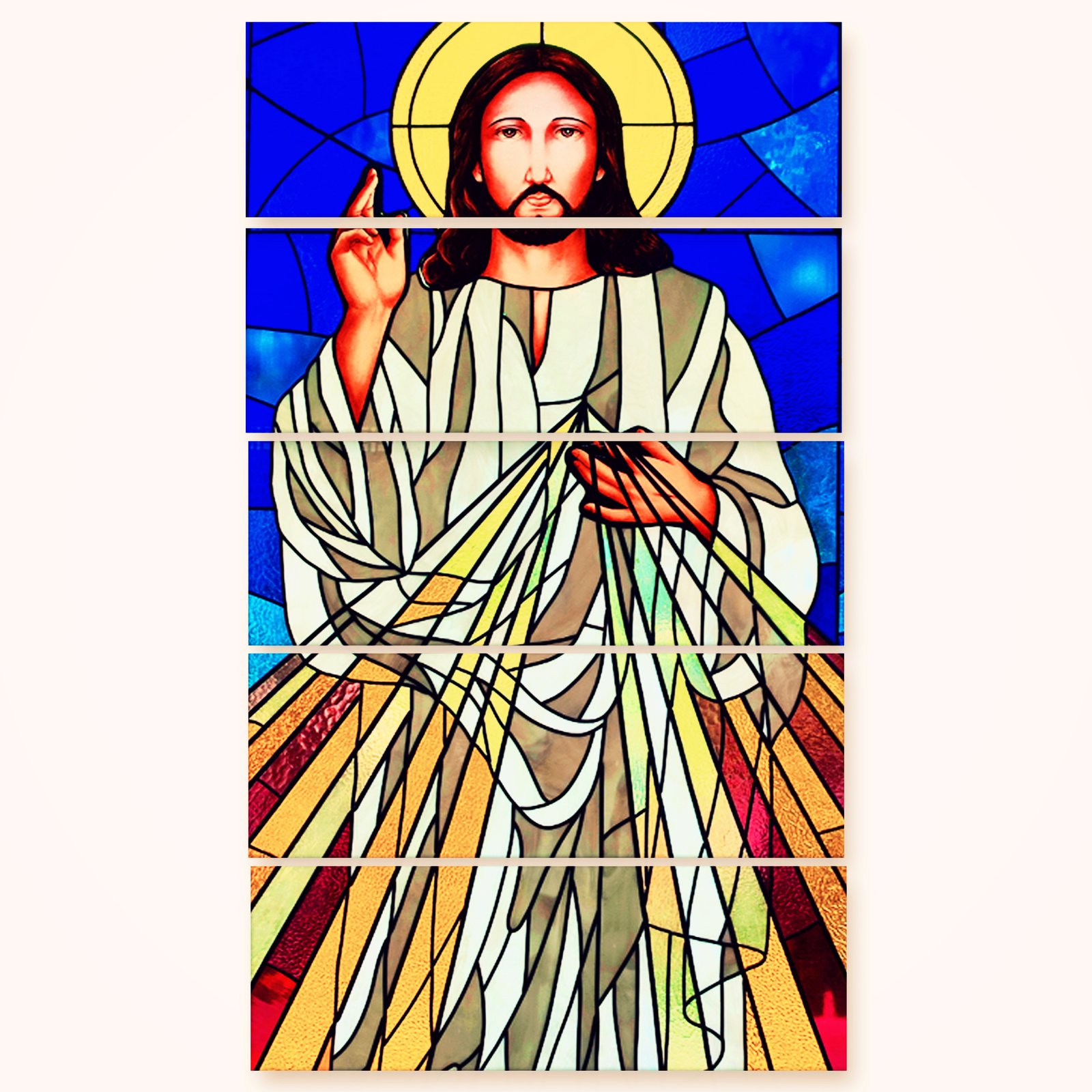 Casperme Lord Jesus Yeshu Wall Painting For Living Room for Bedroom, Hotels & Office Decoration (48×30 inhes)