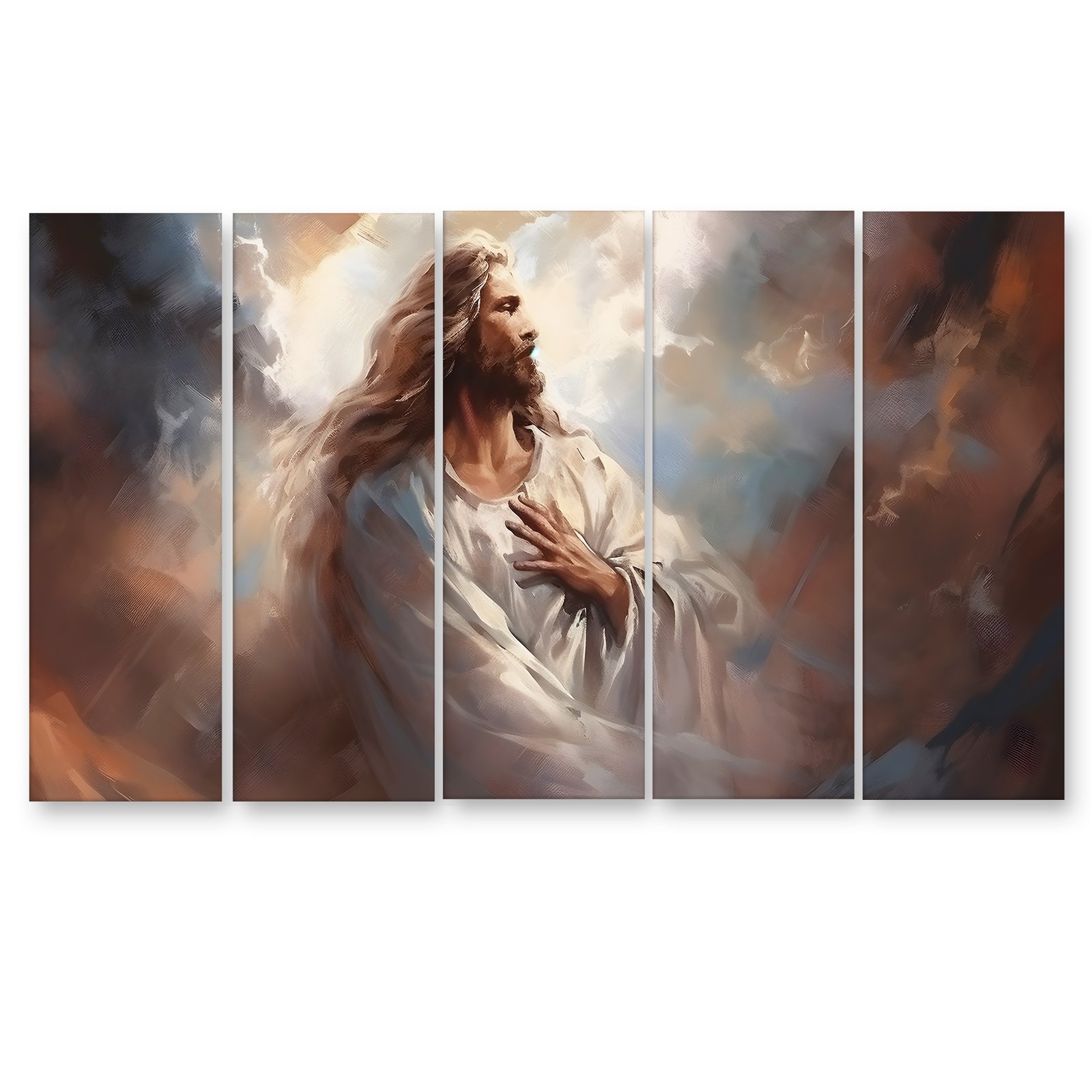 Casperme Lord Jesus Yeshu Wall Painting For Living Room for Bedroom, Hotels & Office Decoration (48×30 inhes)