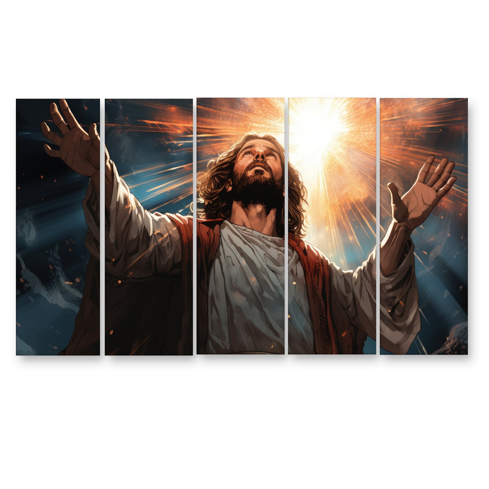 Casperme Lord Jesus Yeshu Wall Painting For Living Room for Bedroom, Hotels & Office Decoration (48×30 inhes)