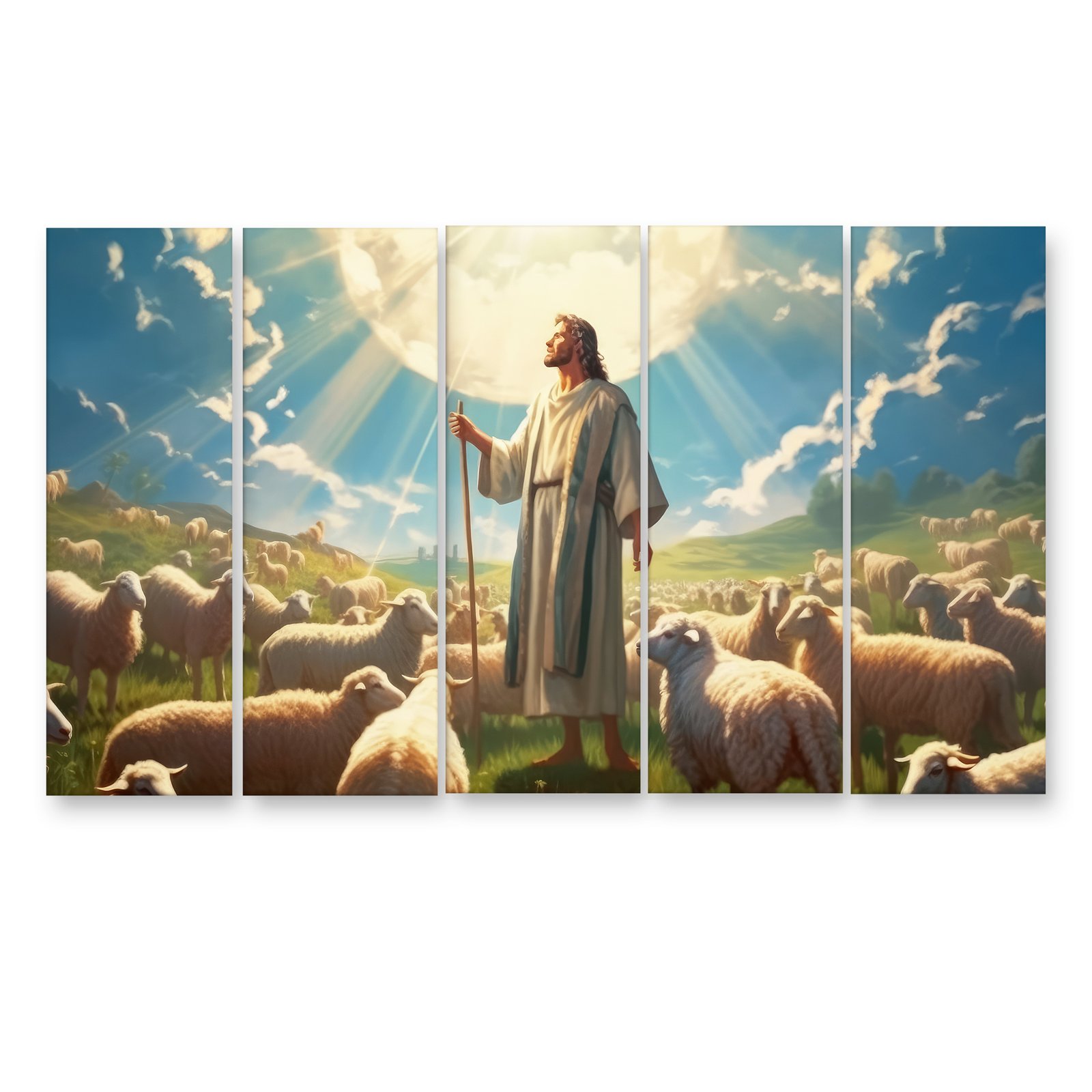 Casperme Lord Jesus Yeshu Wall Painting For Living Room for Bedroom, Hotels & Office Decoration (48×30 inhes)