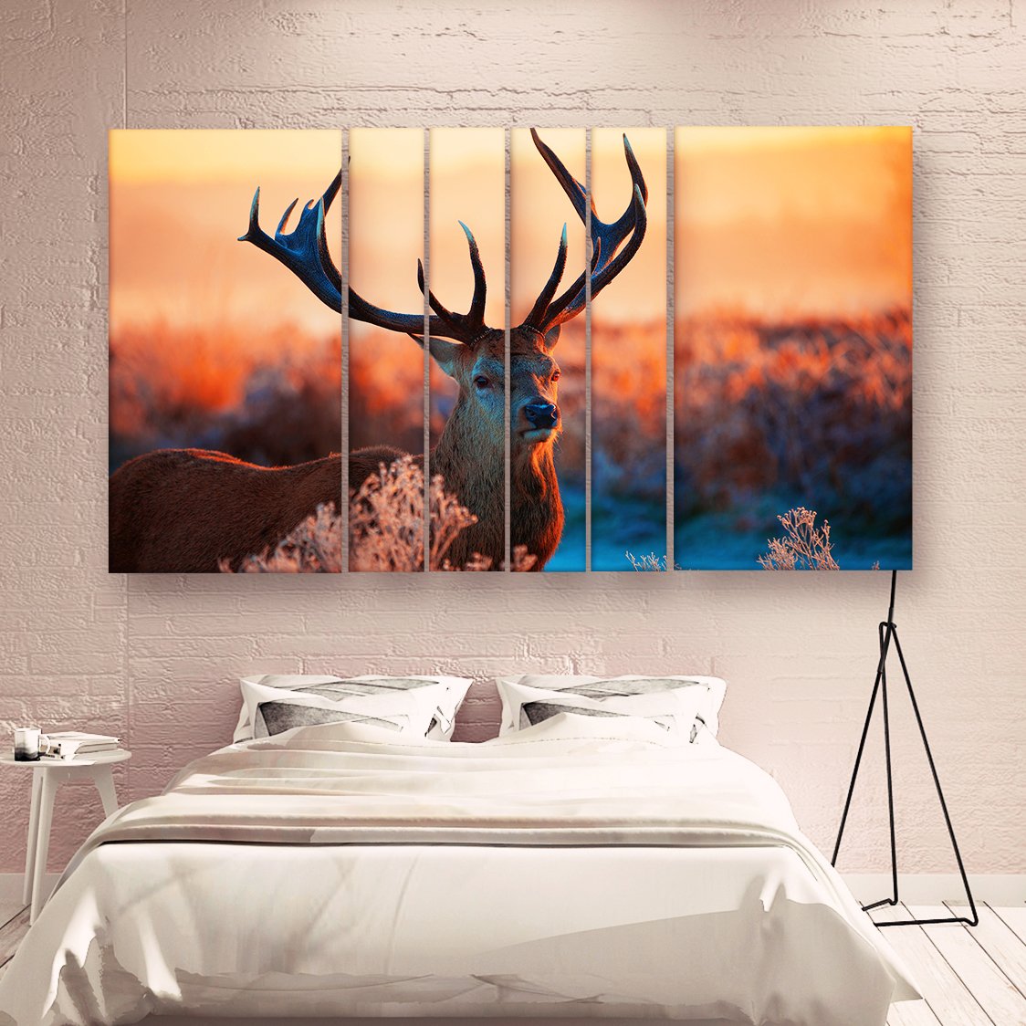 Casperme Beautiful Deer  Nature Wall Painting Grill Frames For Living Room for Bedroom, Hotels & Office Decoration (60 x 36 inches)