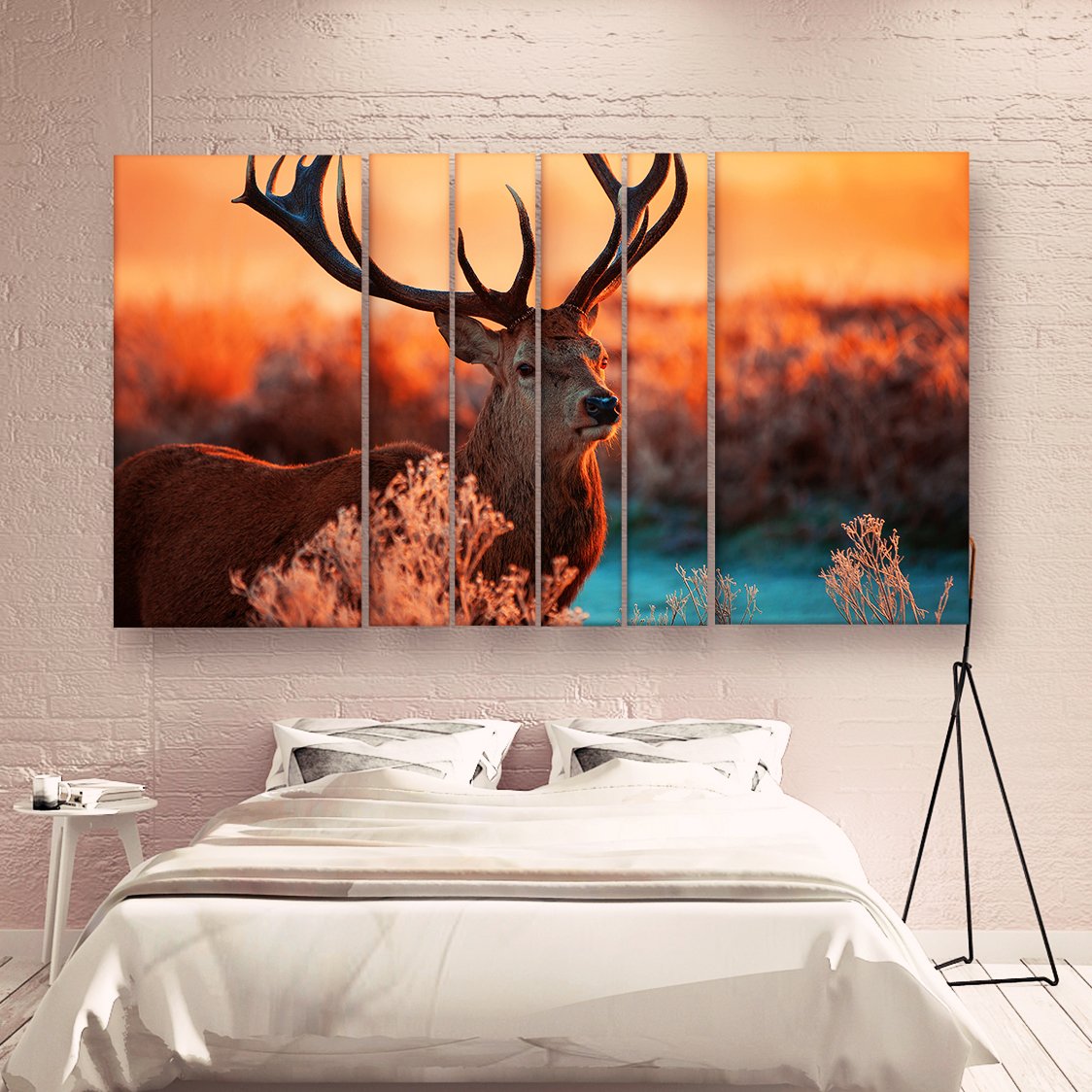 Casperme Beautiful Deer  Nature Wall Painting Grill Frames For Living Room for Bedroom, Hotels & Office Decoration (60 x 36 inches)