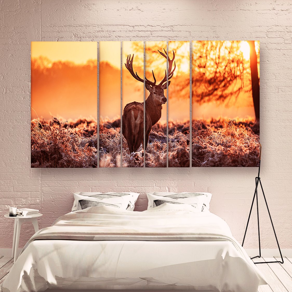 Casperme Beautiful Deer  Nature Wall Painting Grill Frames For Living Room for Bedroom, Hotels & Office Decoration (60 x 36 inches)