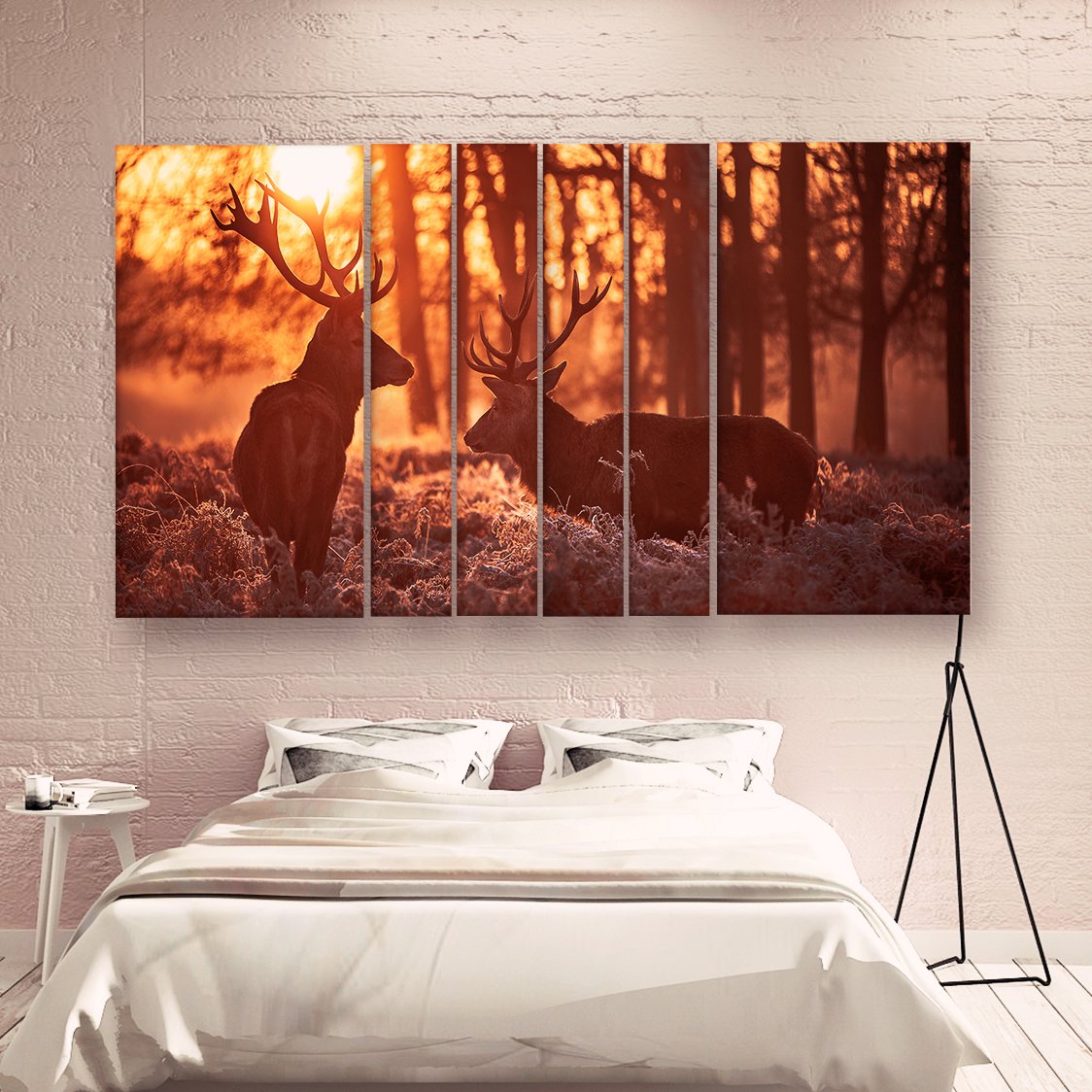 Casperme Beautiful Deer  Nature Wall Painting Grill Frames For Living Room for Bedroom, Hotels & Office Decoration (60 x 36 inches)