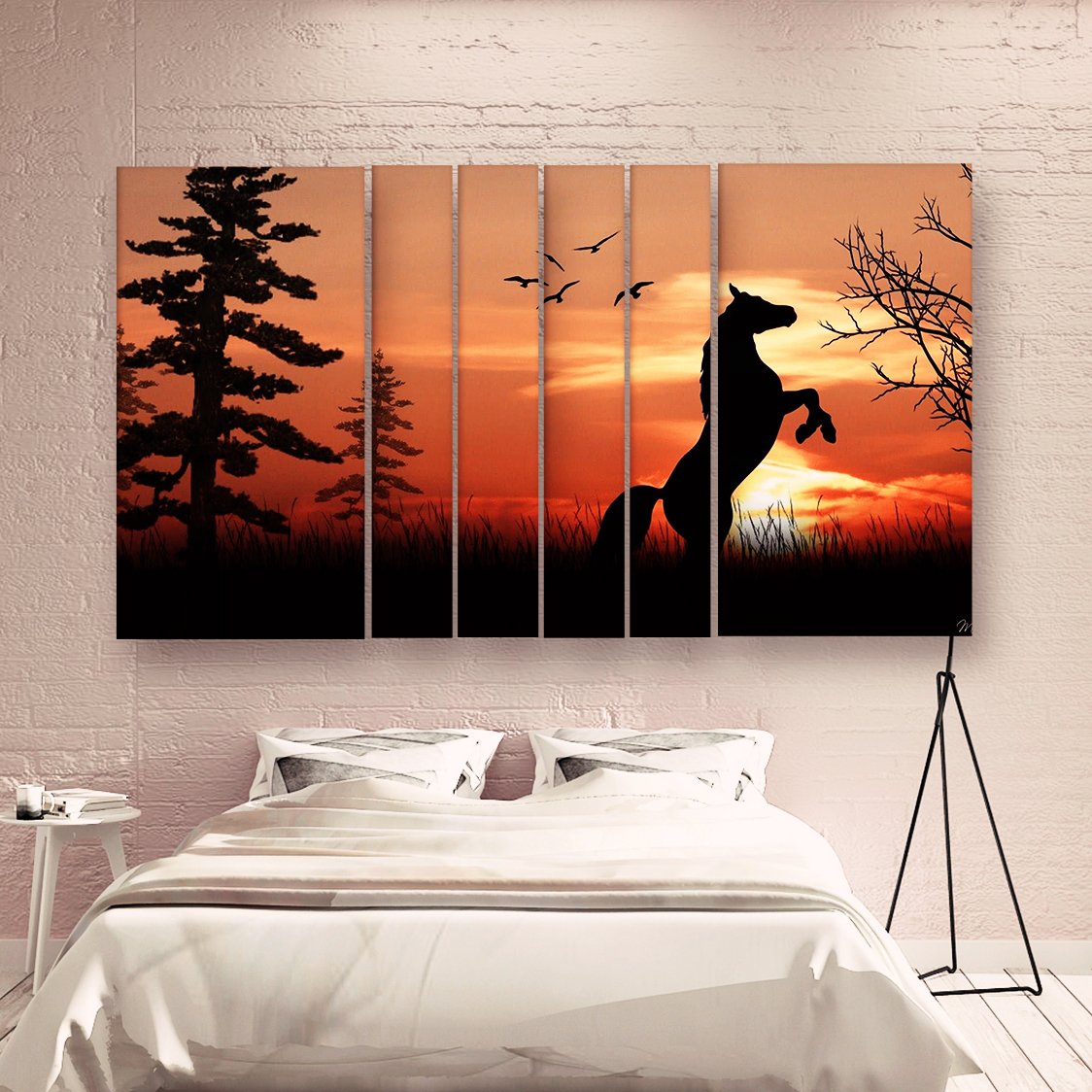 Casperme Beautiful Horse Wall Painting Grill Frames For Living Room for Bedroom, Hotels & Office Decoration (60 x 36 inches)