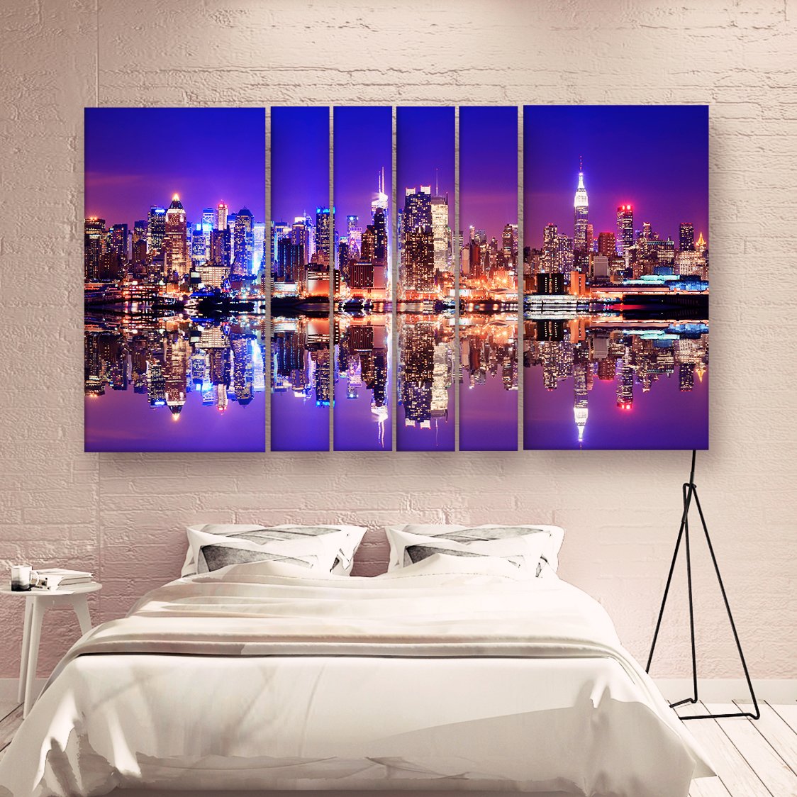 Casperme Skyline Wall Painting Grill Frames For Living Room for Bedroom, Hotels & Office Decoration (60 x 36 inches)