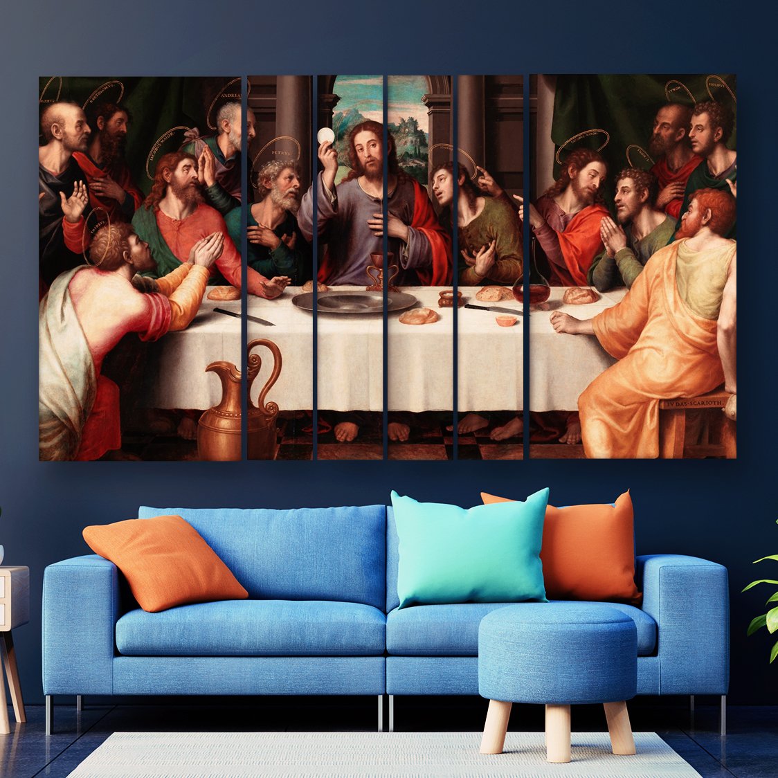 Casperme Lord Jesus Christ / Yeshu Wall Painting Grill Frames For Living Room for Bedroom, Hotels & Office Decoration (60 x 36 inches)