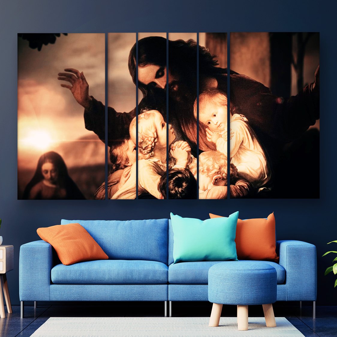 Casperme Lord Jesus Christ / Yeshu Wall Painting Grill Frames For Living Room for Bedroom, Hotels & Office Decoration (60 x 36 inches)