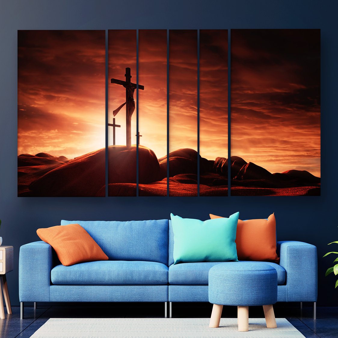 Casperme Lord Jesus Christ / Yeshu Wall Painting Grill Frames For Living Room for Bedroom, Hotels & Office Decoration (60 x 36 inches)