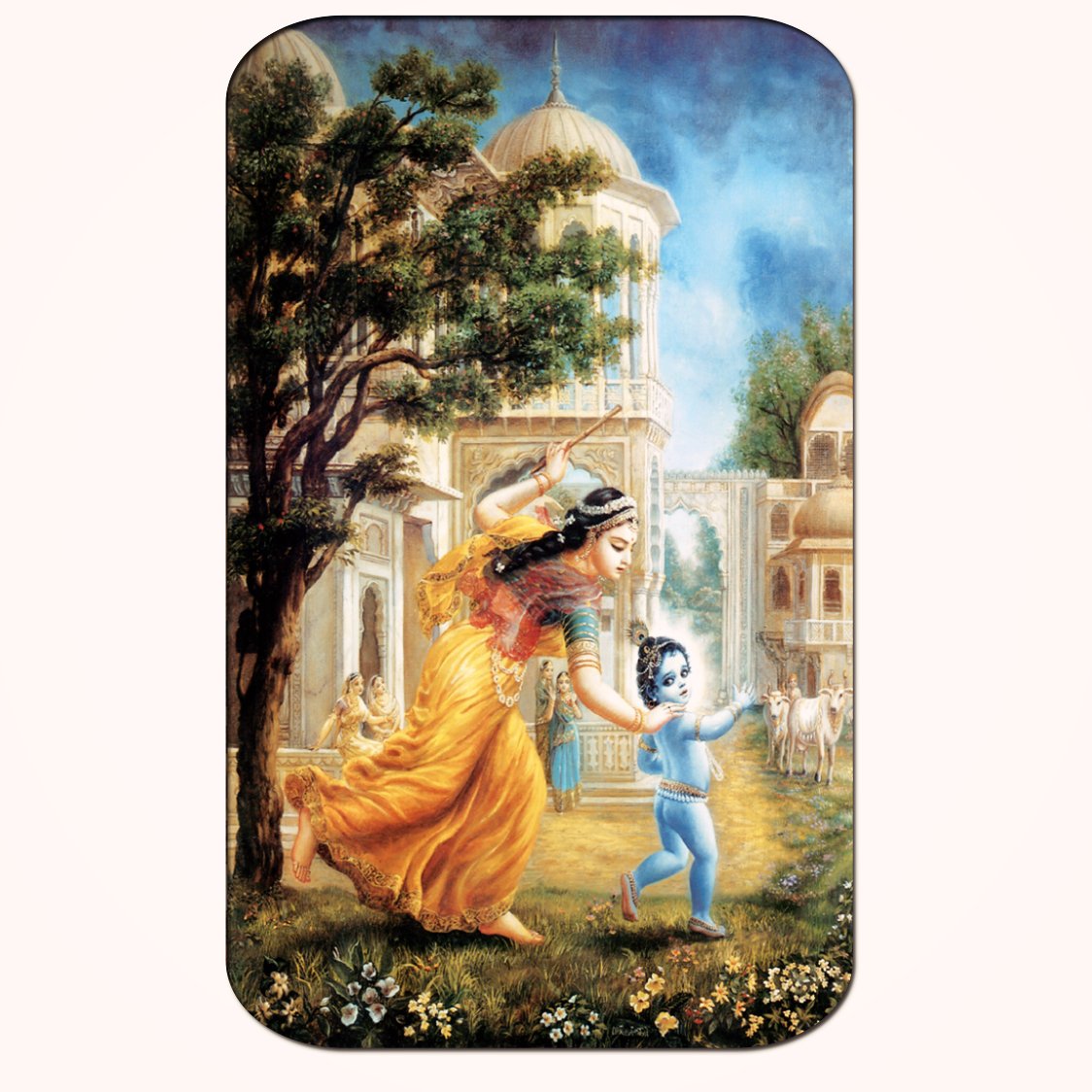 Casperme Krishna Big Frame Wall Painting For Living Room & Office (18 x 36 inches)