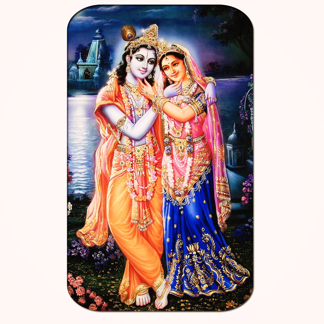 Casperme Radha Krishna Big Frame Wall Painting For Living Room & Office (18 x 36 inches)